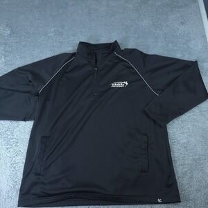 Chase Authentics Pullover Mens XL Black 1/4 Zip Kansas Speedway 2014 NASCAR